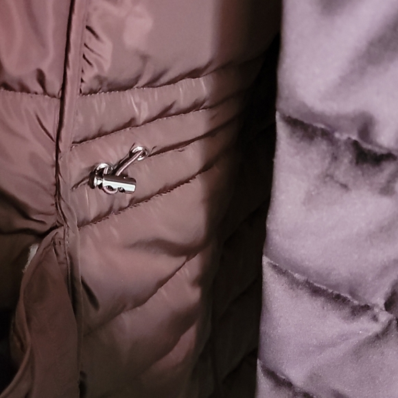 Deep Purple Plum Velvet Quilted Coat 2x - Picture 5 of 9